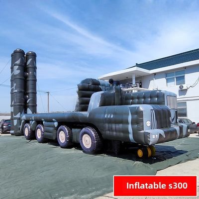 Veldmilitaire training simulatie opblaasbaar vals doel Outdoor simulatie oefening camouflage model S300 raket voertuig opblaasbaar dubbele vorm mars + lancering 1:1 aangepast Clip Mesh