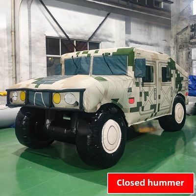 Valse Grootschalige Veldtrainingssimulatie Doelmodel Buiten oefening Simulatie van Warrior Auto Hummer Auto Gesloten lucht Woestijncamouflage Gesloten lucht Speciale luchtpomp 800W